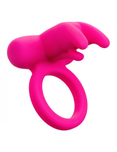 Розовое перезаряжаемое кольцо Silicone Rechargeable Triple Clit Flicker