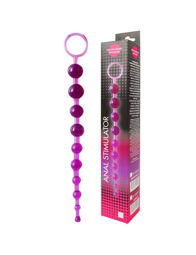 Фиолетовая анальная цепочка Anal stimulator - 26 см.