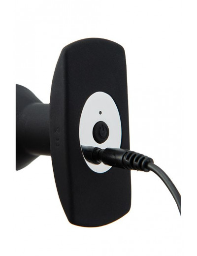 Черный анальный вибромассажер WIRELESS REMOTE PLUG - 13 см.