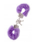 Фиолетовые меховые наручники METAL HANDCUFF WITH PLUSH LAVENDER