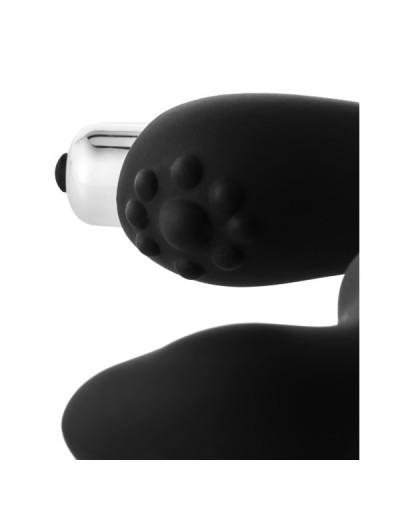 Черный вибромассажер простаты FantASStic Vibrating Prostate Massager - 11,3 см.