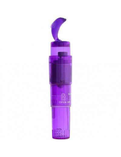Фиолетовый клиторальный стимулятор-ракета с дельфином GOOD VIBES DOLPHIN VIBRATOR