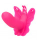 Розовая вибробабочка на ремешках Silicone Remote Venus Penis