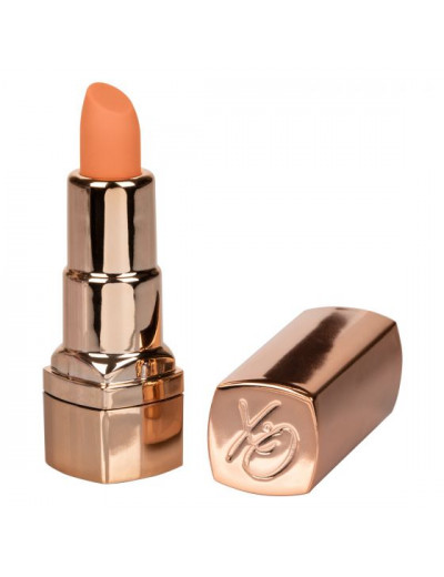 Золотистый вибратор-помада с оранжевым мягким кончиком Hide   Play Rechargeable Lipstick