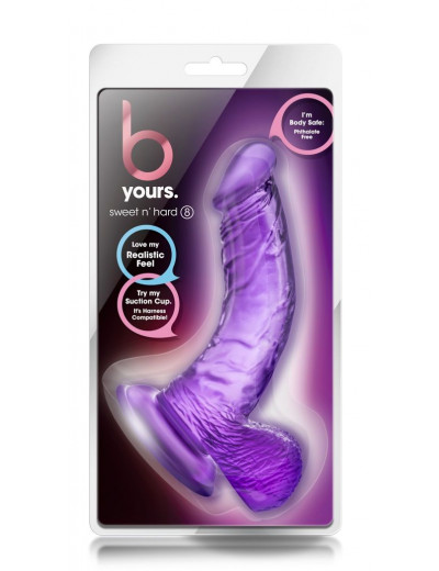 Фиолетовый фаллоимитатор Sweet n Hard 8 - 16,5 см.