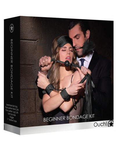 Черный игровой набор Beginners Bondage Kit