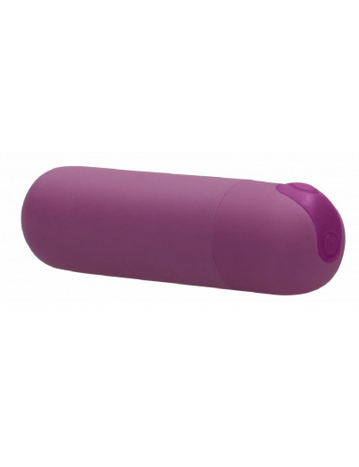 Фиолетовая перезаряжаемая вибропуля 7 Speed Rechargeable Bullet - 7,7 см.