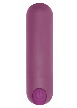 Фиолетовая перезаряжаемая вибропуля 7 Speed Rechargeable Bullet - 7,7 см.
