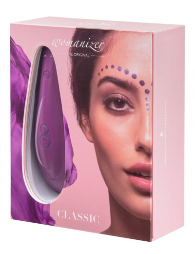 Фиолетовый бесконтактный клиторальный стимулятор Womanizer Classic