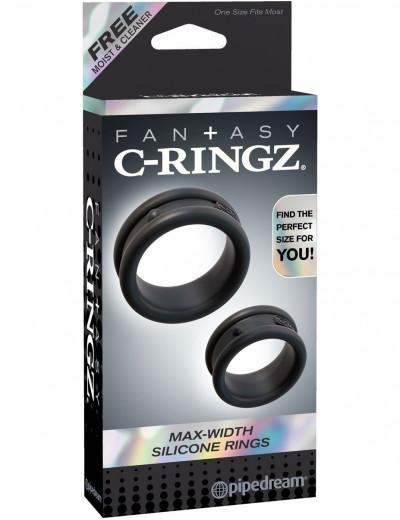 Набор из двух эрекционных колец Max-Width Silicone Rings