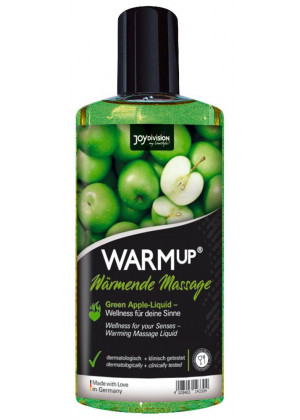 Массажное масло WARMup Green Apple с ароматом яблока - 150 мл.