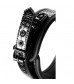 Черный ошейник с поводком Croco Collar and Leash
