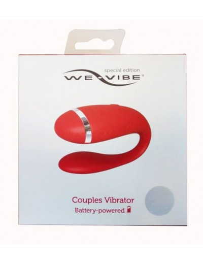 Красный вибратор для пар на батарейках We-Vibe Special Edition