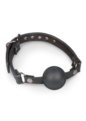Черный силиконовый кляп-шар Easytoys Ball Gag With Large Silicone Ball