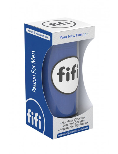 Синий нереалистичный мастурбатор FIFI MALE