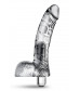 Прозрачный вибратор-реалистик Vibrating Ding Dong - 16,5 см.