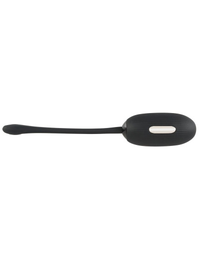 Черное виброяйцо с электростимуляцией Vibrating E-Stim Love Ball