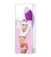Фиолетовый вибратор с ресничками Anita - 18 см.