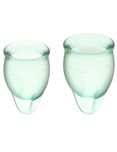 Набор зеленых менструальных чаш Feel confident Menstrual Cup