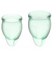 Набор зеленых менструальных чаш Feel confident Menstrual Cup