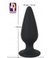 Черная анальная втулка Heavy Plug Large - 10,5 см.