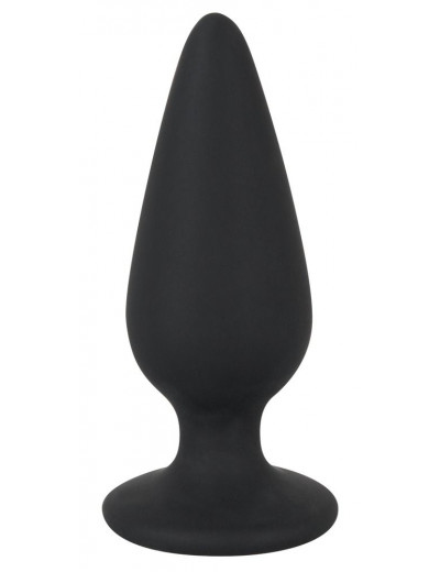 Черная анальная втулка Heavy Plug Large - 10,5 см.
