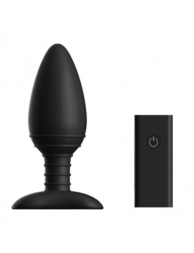 Чёрная вибровтулка NEXUS ACE LARGE с дистанционным управлением - 14 см.