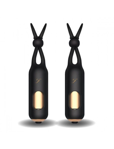 Черные вибростимуляторы для массажа сосков Vibrating Nipple Stimulators