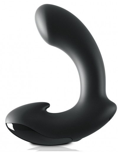 Черный вибромассажер простаты Ultimate Silicone P-Spot Massager