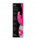 Розовый вибромассажёр The G-spot Rabbit с украшенной стразами рукоятью - 22 см.