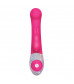 Розовый вибромассажёр The G-spot Rabbit с украшенной стразами рукоятью - 22 см.