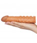 Коричневая насадка-удлинитель Add 2  Pleasure X Tender Penis Sleeve - 18 см.
