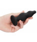 Черная анальная пробка Bubble Butt Plug - 11,6 см.