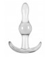 Прозрачная анальная пробка с утолщением посередине Jelly Rancher T-Plug Wave - 9,7 см.