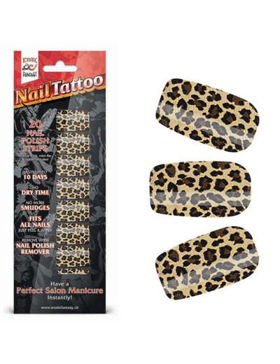 Набор лаковых полосок для ногтей Леопард Nail Foil