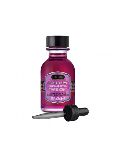 Масло для ласк с ароматом малины Oil of Love Raspberry Kiss - 22 мл.