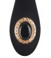 Черный элегантный вибратор Cleopatra G-Spot Vibrator - 19,7 см.
