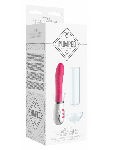 Розовый набор Twister 4 in 1 Rechargeable Couples Pump Kit