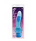 Голубой водонепроницаемый вибратор JELLY JOY ROUGH RIDGES MULTISPEED VIBE - 18 см.