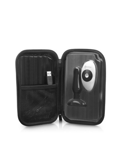 Анальная вибропробка чёрного цвета NOVICE REMOTE CONTROL PLUG BLACK - 10,2 см.