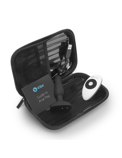 Анальная вибропробка чёрного цвета NOVICE REMOTE CONTROL PLUG BLACK - 10,2 см.