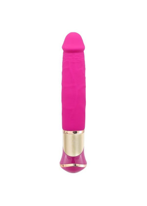 Ярко-розовый вибратор ECSTASY Deluxe Rowdy Dong - 21,5 см.