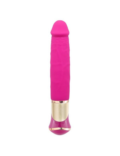 Ярко-розовый вибратор ECSTASY Deluxe Rowdy Dong - 21,5 см.