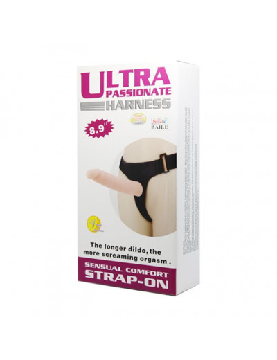 Гибкий фаллоимитатор-реалистик на трусиках Ultra Passionate Harness - 21,5 см.