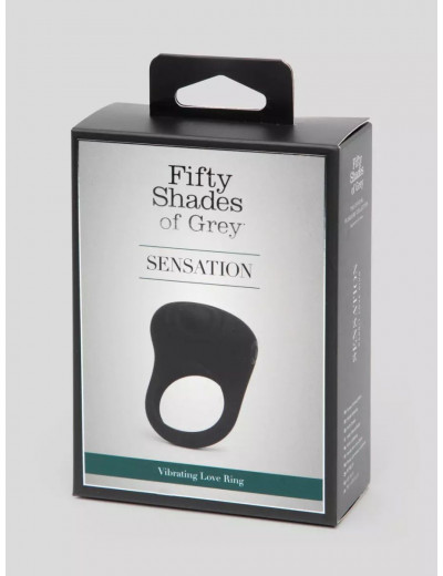 Черное эрекционное виброкольцо Sensation Rechargeable Vibrating Love Ring