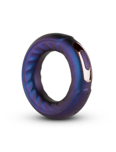 Фиолетовое эрекционное виброкольцо Saturn Vibrating Cock/Ball Ring