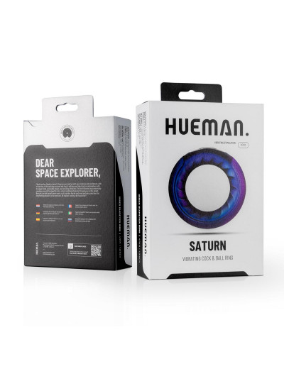 Фиолетовое эрекционное виброкольцо Saturn Vibrating Cock/Ball Ring