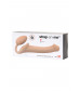Телесный безремневой страпон Silicone Bendable Strap-On M