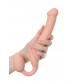 Телесный безремневой страпон Silicone Bendable Strap-On M