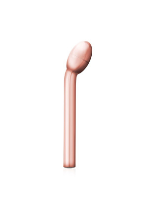 Золотистый вибратор для G-стимуляции Rosy Gold G-spot Vibrator - 22 см.